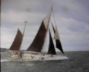 Venus ketch under sail in the Solent